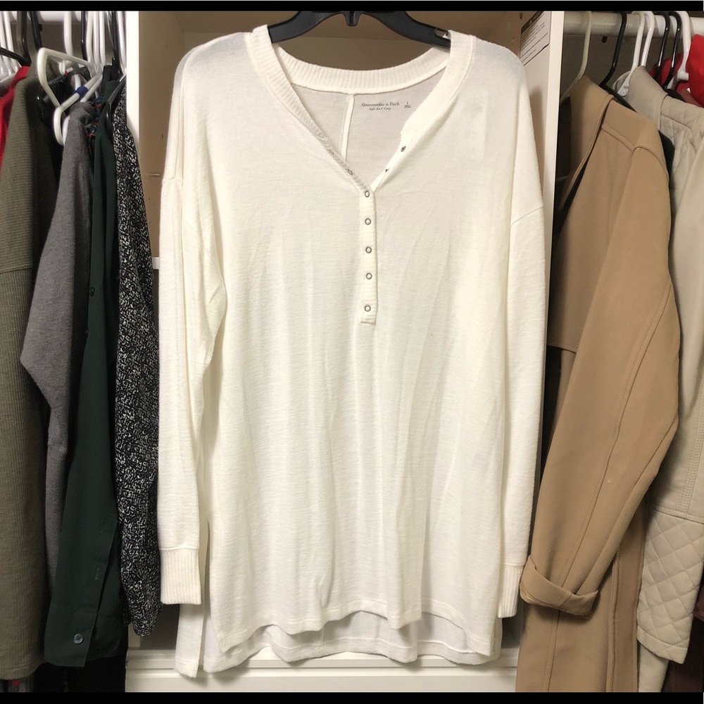NWT Abercrombie & Fitch Oversized Boyfriend Henley